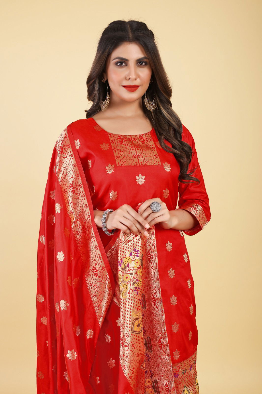 Hina Paithani Suits Silk Dress Material Catalog